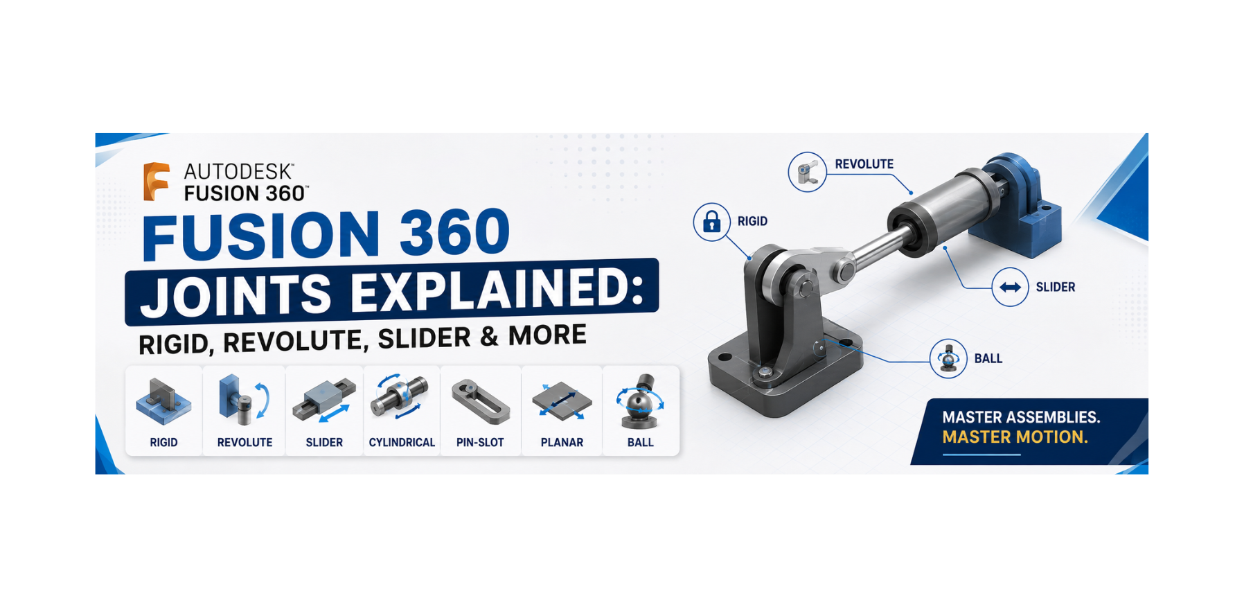 Fusion 360 Joints Explained: Rigid, Revolute, Slider & More